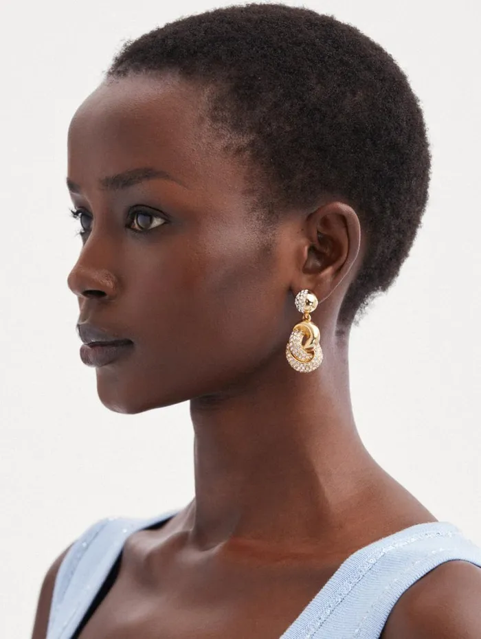 Oscar De La Renta Love Knot Drop Earrings Crystal Women Earrings Oscar De La Renta Love Knot Drop Earrings Crystal Women Earrings