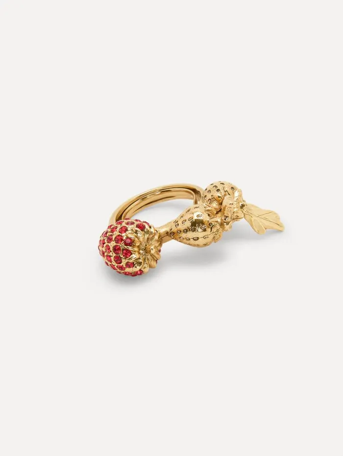 Oscar De La Renta Strawberry Ring Red Women Rings