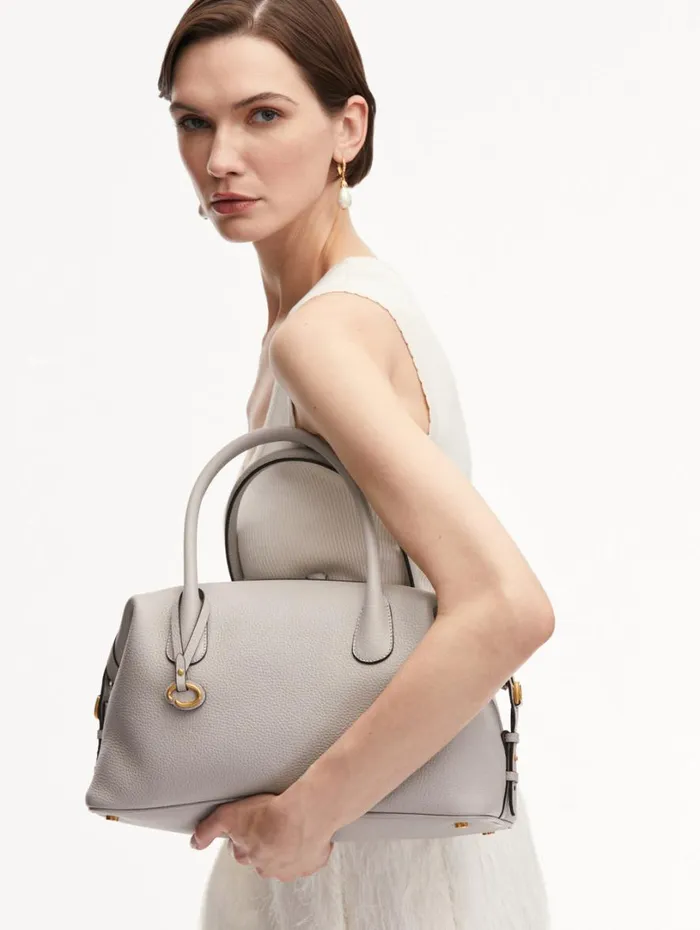 Oscar De La Renta The Dahlia Grigio Perla Women Signature Handbags Oscar De La Renta The Dahlia Grigio Perla Women Signature Handbags
