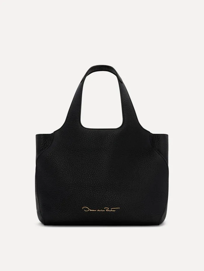 Oscar De La Renta The LaserCut Orchid Mini Topaz Black Women Handbags Oscar De La Renta The LaserCut Orchid Mini Topaz Black Women Handbags