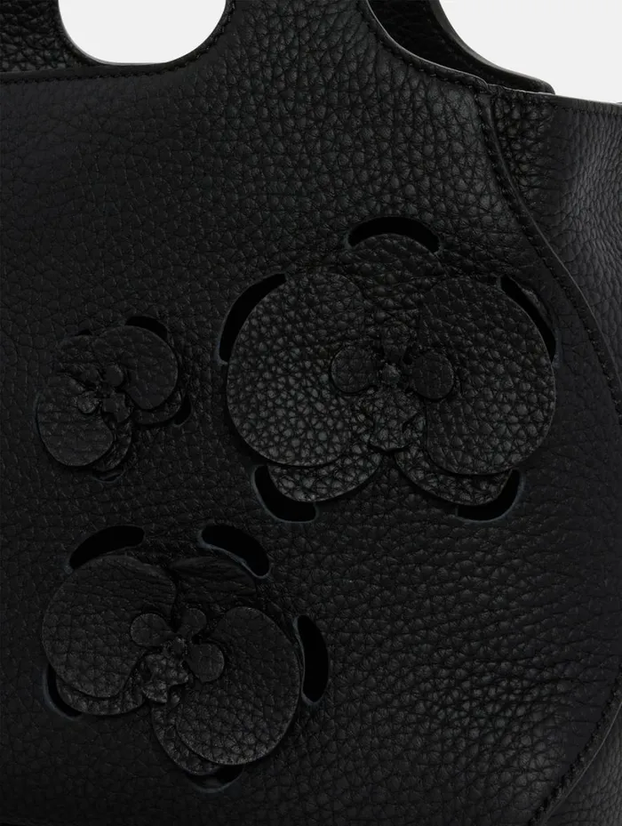 Oscar De La Renta The LaserCut Orchid Mini Topaz Black Women Handbags Oscar De La Renta The LaserCut Orchid Mini Topaz Black Women Handbags