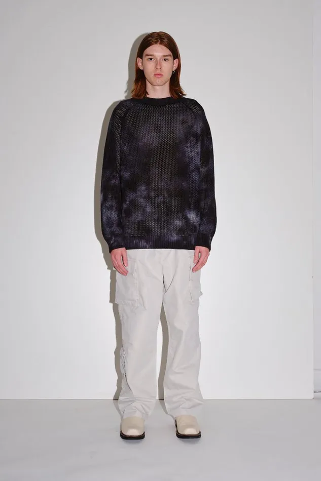 Otis Splash Dye 8211 Black Men Won Hundred Knitwear
