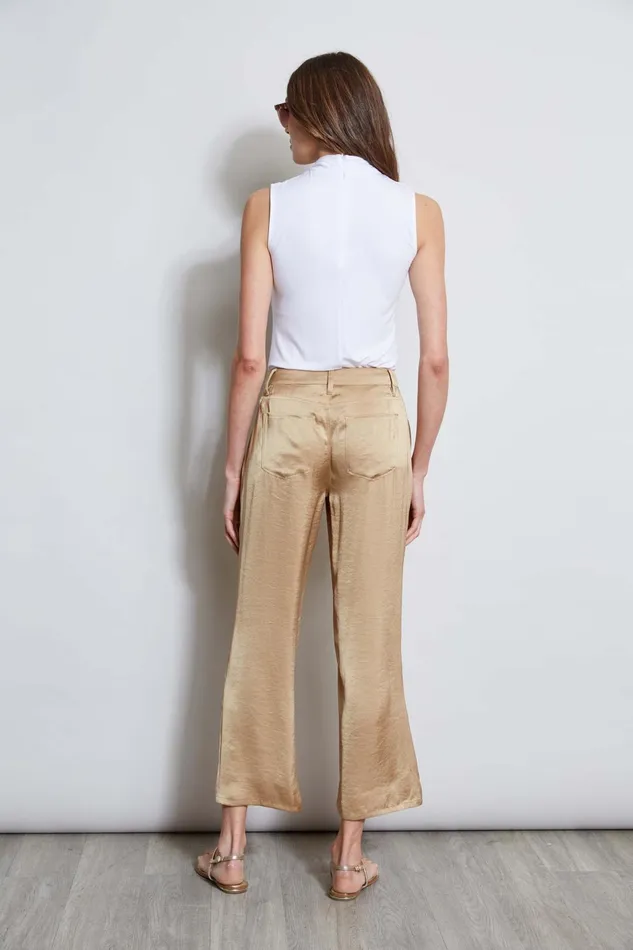 Outlet 8211 Women Bottoms Elie Tahari Washed Satin Fluid Pant Sandcastle
