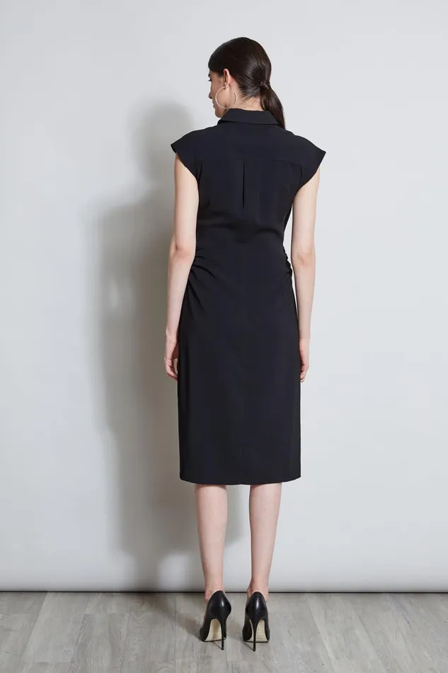 Outlet 8211 Women Dresses and Jumpsuits Elie Tahari Twist Button Dress Black