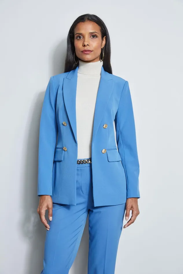 Outlet 8211 Women Jackets and Blazers Elie Tahari Double Breasted Blazer Neptune