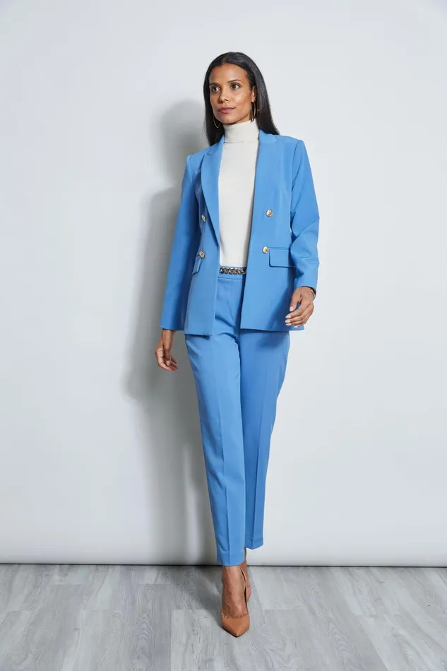 Outlet 8211 Women Jackets and Blazers Elie Tahari Double Breasted Blazer Neptune