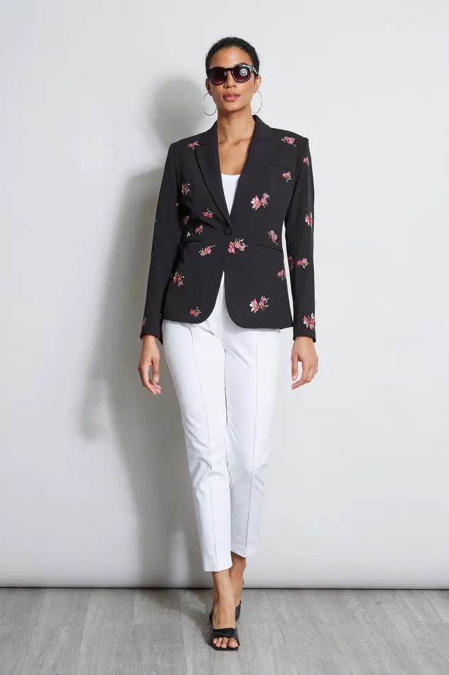 Outlet 8211 Women Jackets and Blazers Elie Tahari Floral Embroidered Blazer Arlon Floral