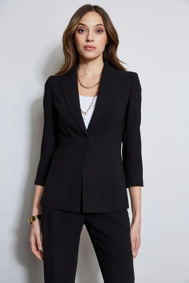 Outlet 8211 Women Suiting Elie Tahari Single Breasted Dart Blazer Black