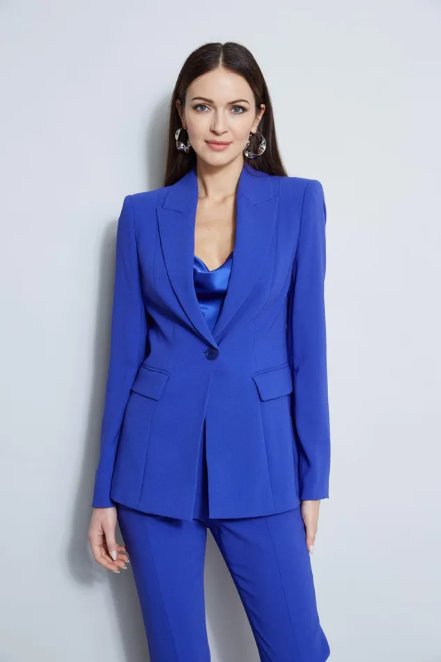 Outlet 8211 Women Suiting Elie Tahari Single Button Blazer Lapis