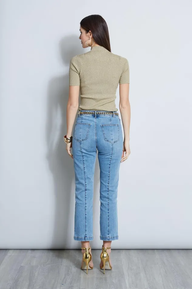 Outlet 8211 Women Suiting Elie Tahari Slit Front Denim Pant Blue Nile
