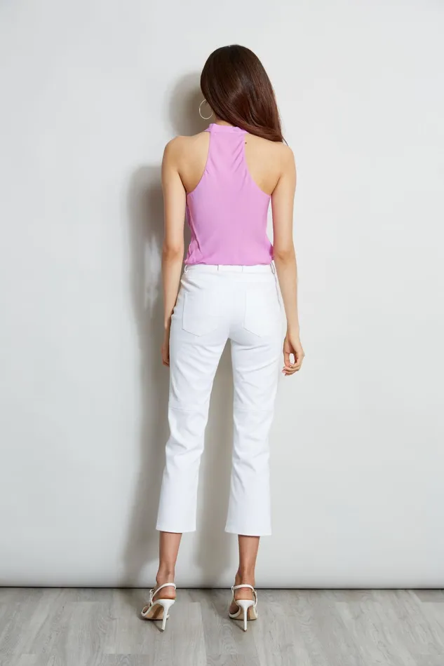 Outlet 8211 Women Tops Elie Tahari Cowl Halter Shirt Bright Viola