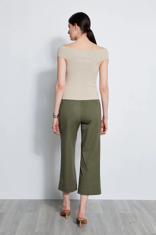 Outlet 8211 Women Tops Elie Tahari Off Shoulder Rib Sweater Sand