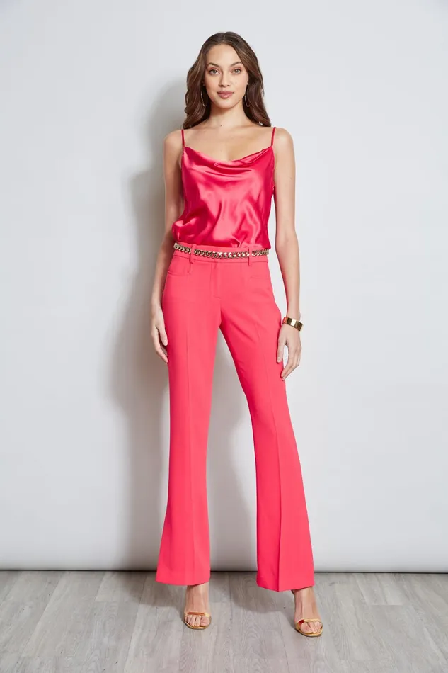 Outlet 8211 Women Tops Elie Tahari Silk Satin Cami Wild Strawberry