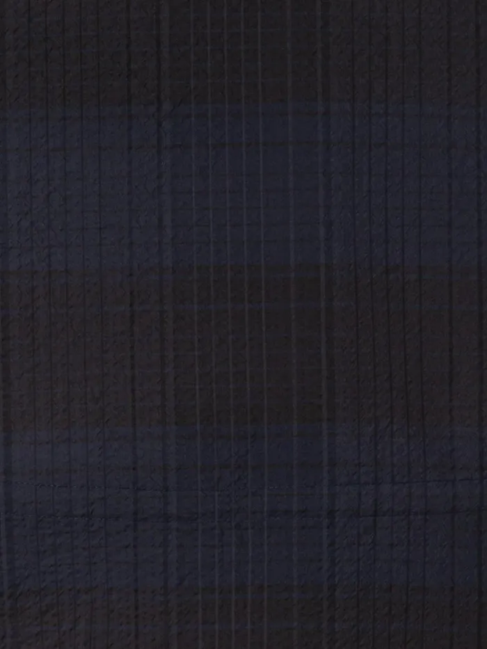 Oversize Shirt Jacket In Silk Cotton Seersucker Navy Women Akris Jackets