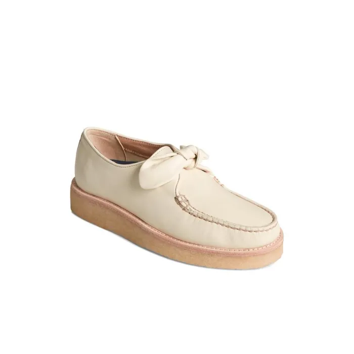 Oxfords and Loafers Women Sperry Captain x27 s Crepe Bow Oxford Bone