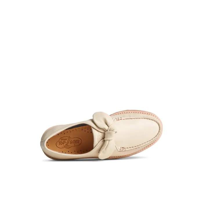 Oxfords and Loafers Women Sperry Captain x27 s Crepe Bow Oxford Bone