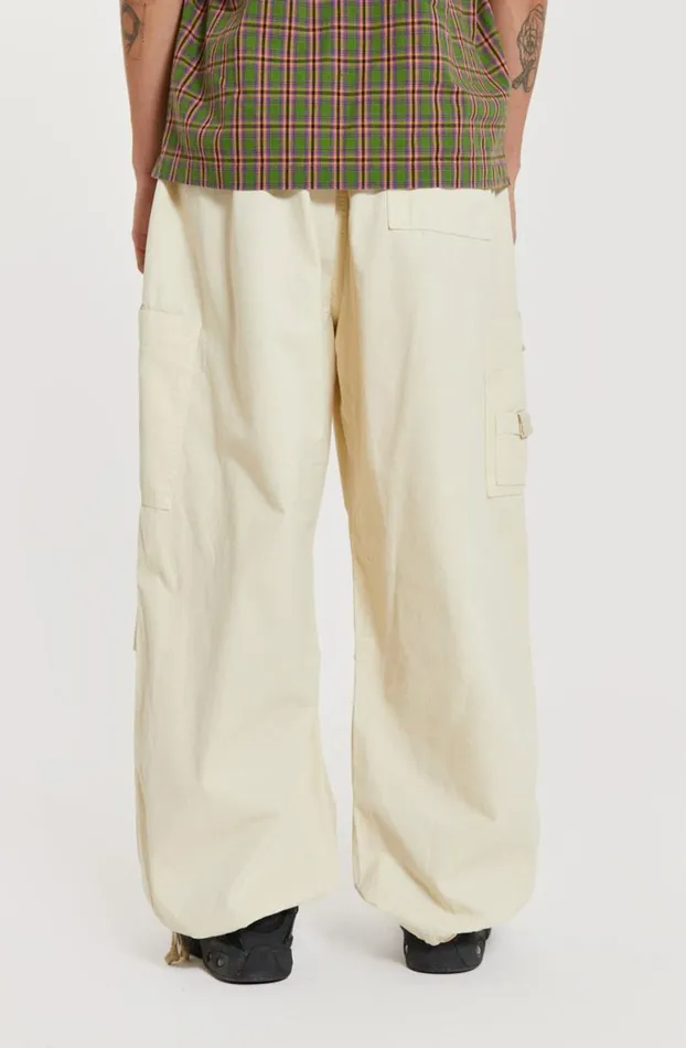 Parachute Pants Men Jaded London Ecru Parachute Cargo Pants