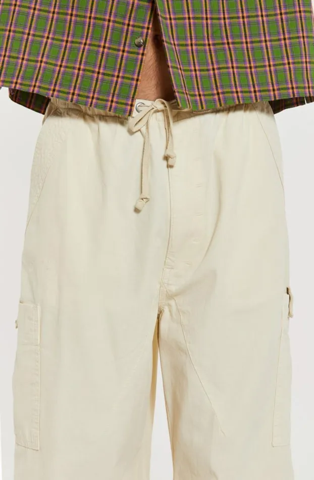 Parachute Pants Men Jaded London Ecru Parachute Cargo Pants