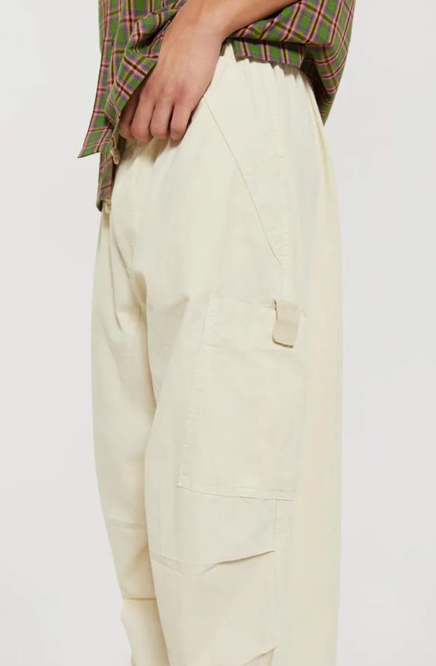 Parachute Pants Men Jaded London Ecru Parachute Cargo Pants