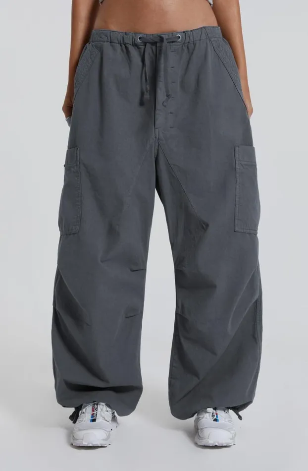 Parachute Pants Women Jaded London Vintage Grey Parachute Cargo Pants