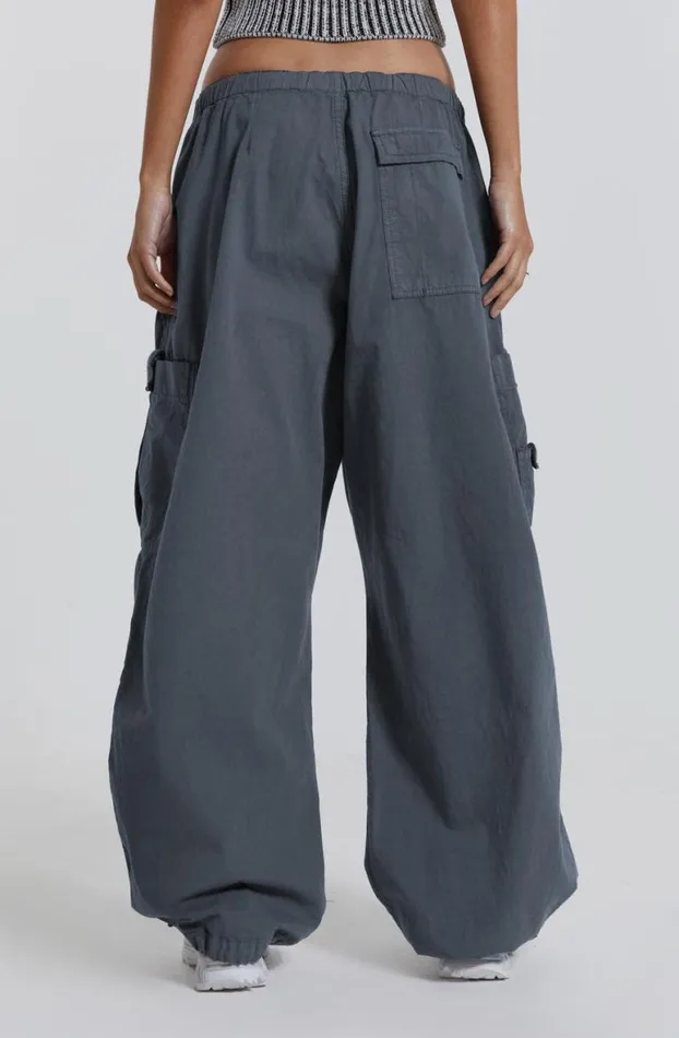 Parachute Pants Women Jaded London Vintage Grey Parachute Cargo Pants