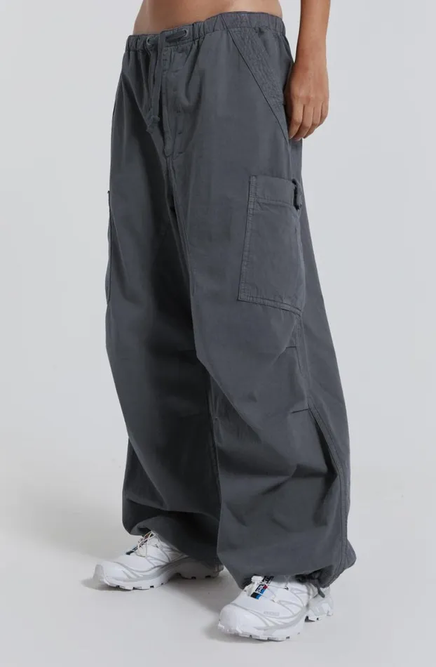 Parachute Pants Women Jaded London Vintage Grey Parachute Cargo Pants