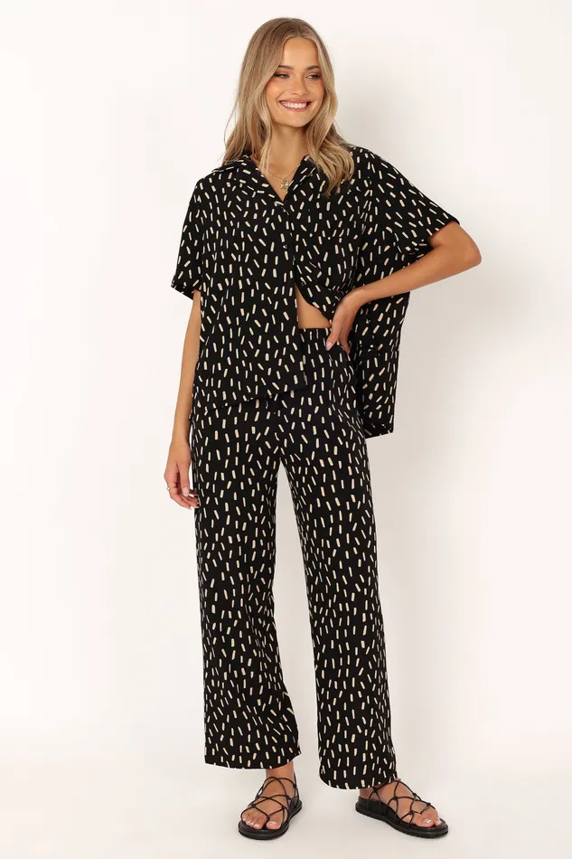 petalandpup Matching Sets Women Bastian Pants 8211 Black Beige Black Beige