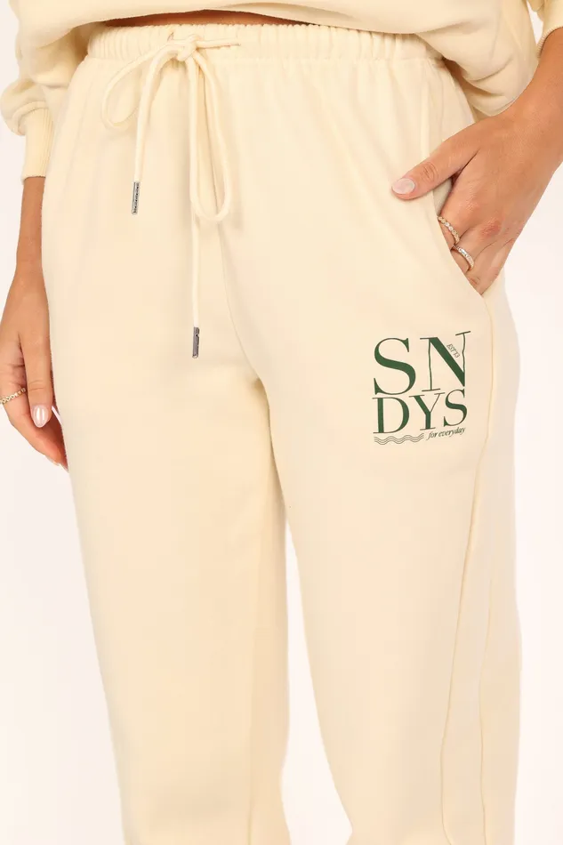 petalandpup Rhodes Sweatpant 8211 Sand Sand Women Pants