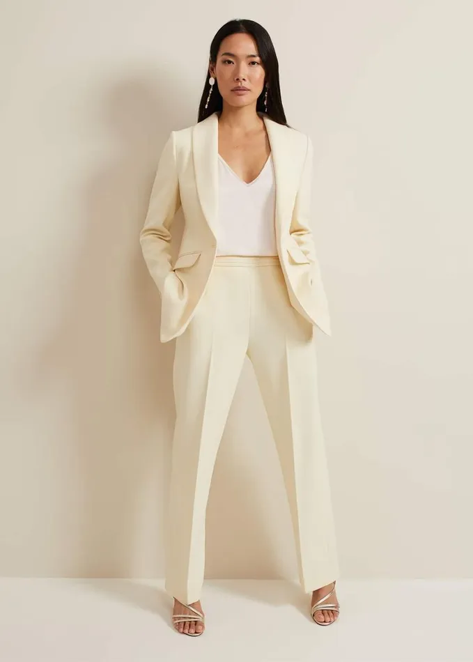 Phase Eight Alexis Shawl Collar Suit Jacket Yellow Women Jackets