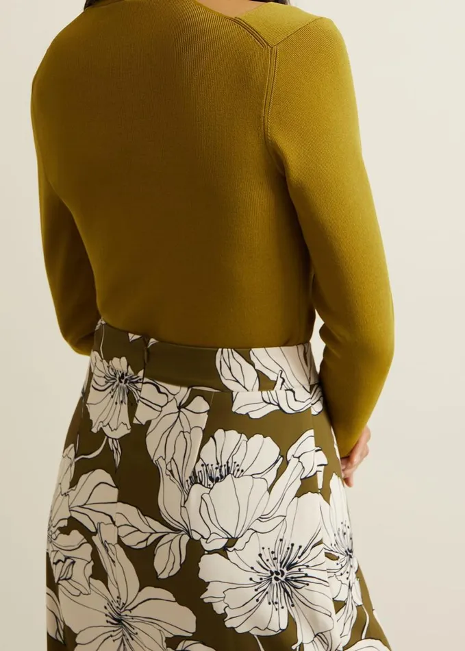 Phase Eight Amalia Floral Midi Skirt Green Women Skirts