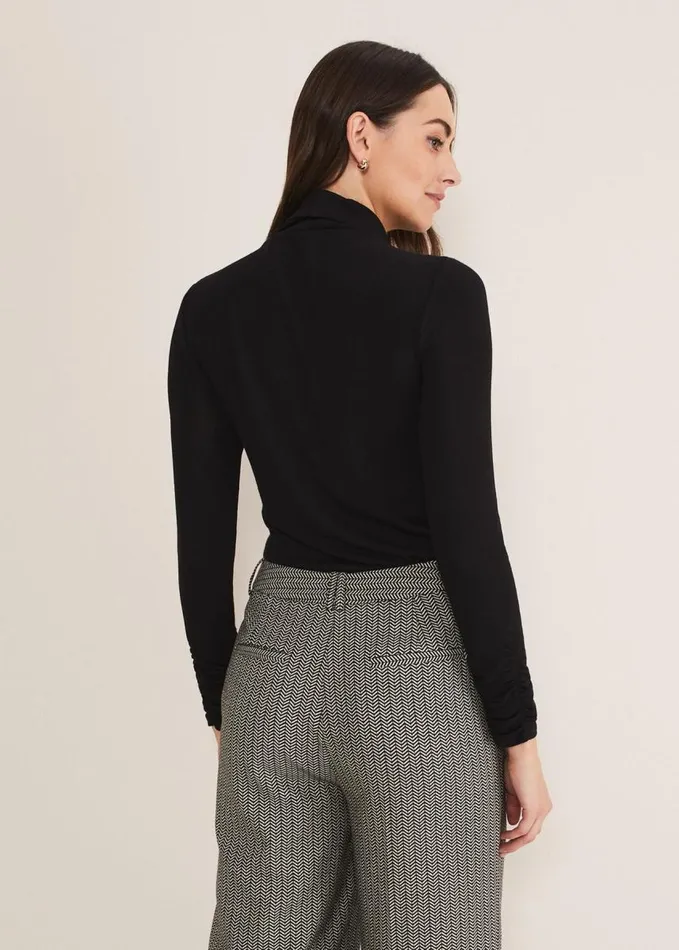 Phase Eight Anabelle Ruched Top Charcoal Women Tops and TShirts