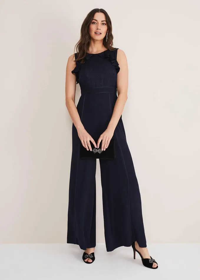 Phase Eight Atlanta Burnout Jumpsuit Navy Women Jumpsuits