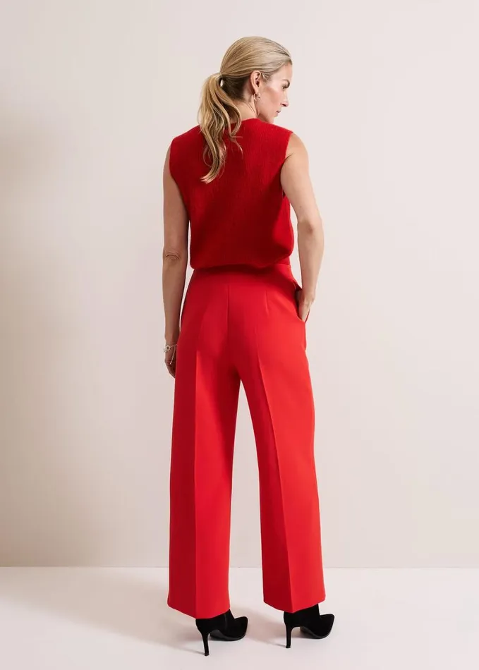 Phase Eight Aubrielle Wide Leg Trouser Red Women Trousers