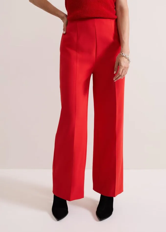 Phase Eight Aubrielle Wide Leg Trouser Red Women Trousers