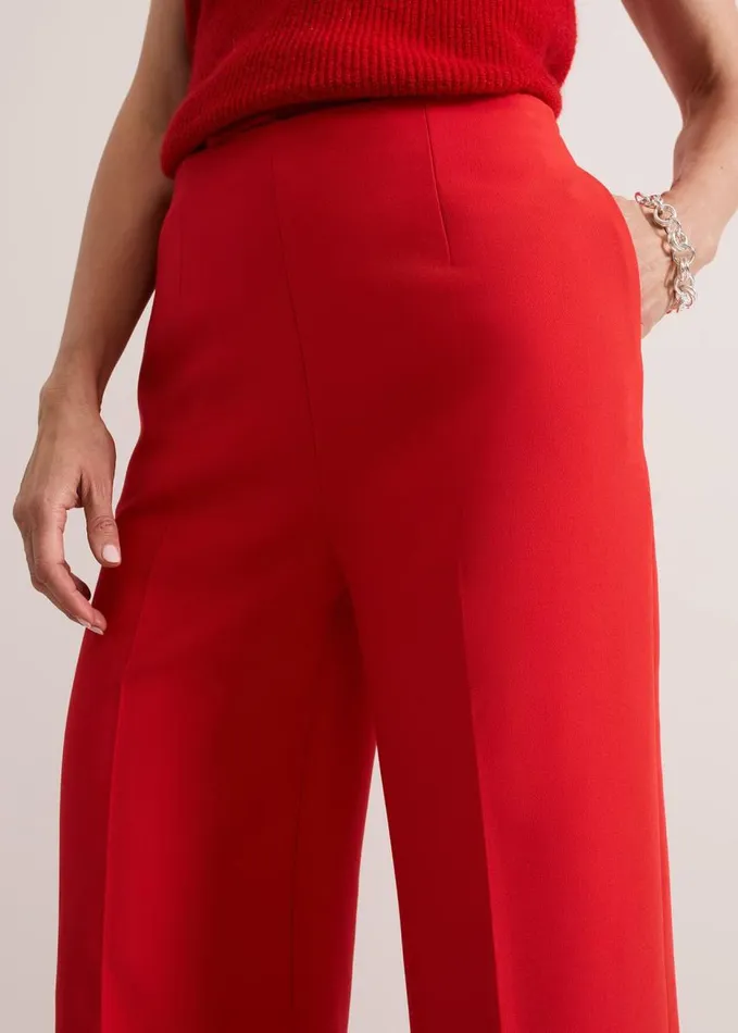 Phase Eight Aubrielle Wide Leg Trouser Red Women Trousers