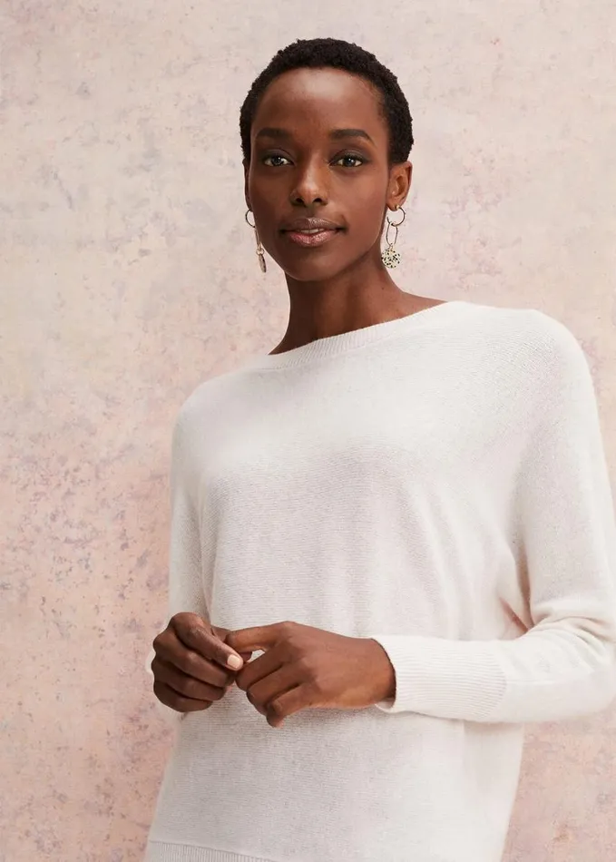 Phase Eight Beatrice Cashmere Jumper Pale Pink Women Knitwear