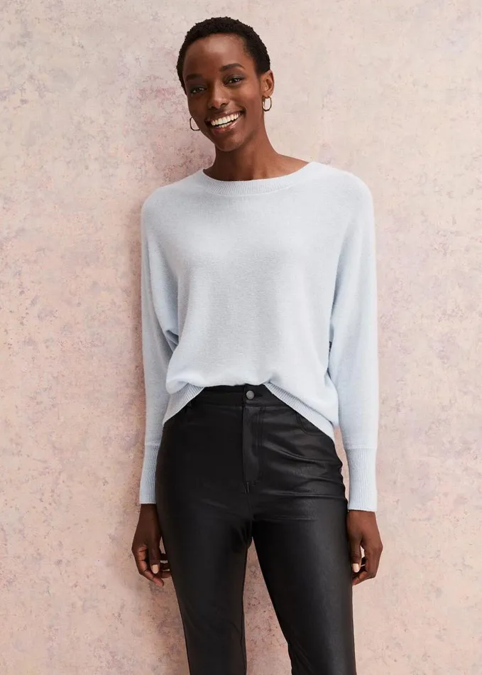 Phase Eight Beatrice Cashmere Jumper Soft Blue Women Knitwear