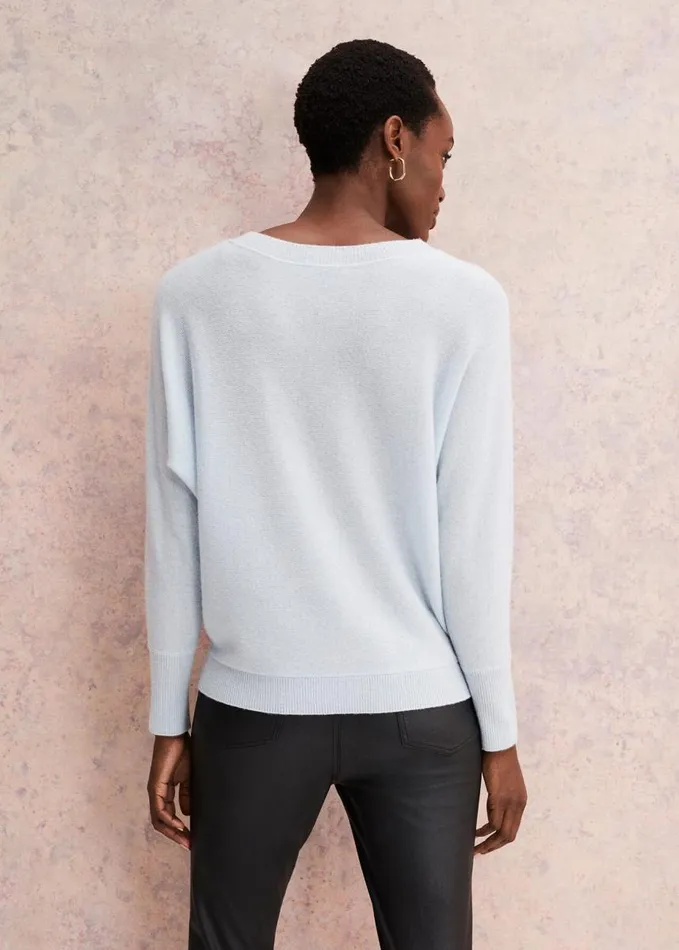 Phase Eight Beatrice Cashmere Jumper Soft Blue Women Knitwear