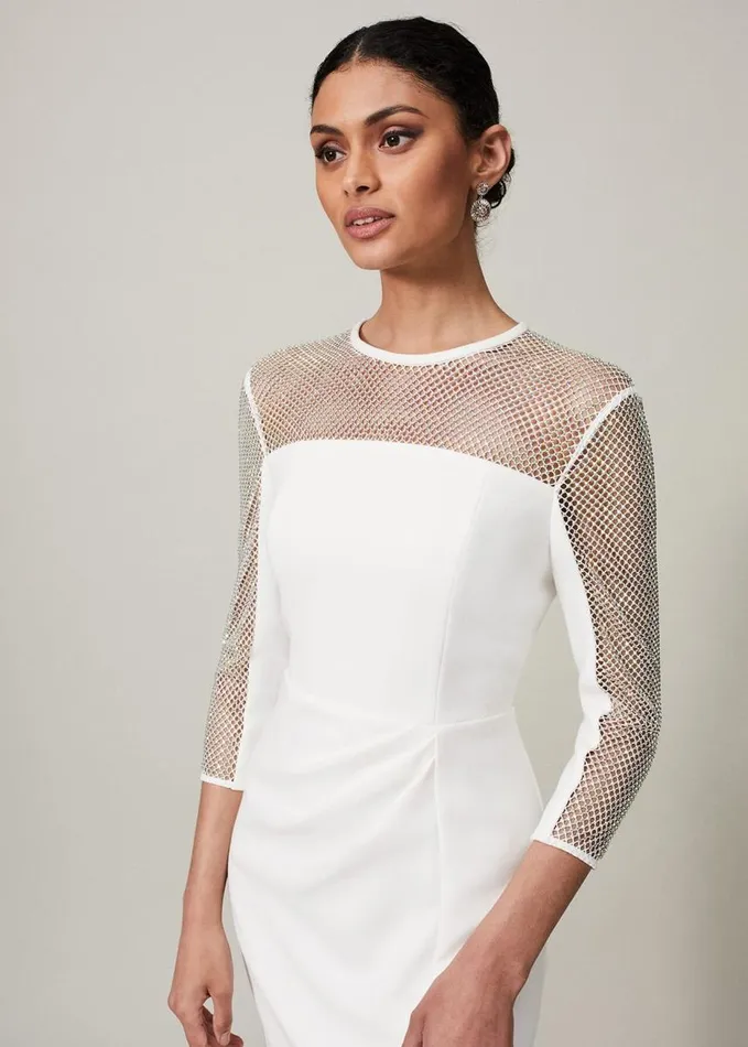 Phase Eight Belle Embellished Maxi Dress Ivory Women Dresses