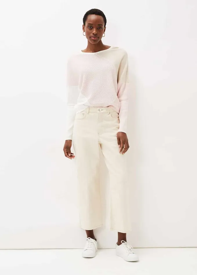 Phase Eight Bex Textured Colourblock Knit Jumper Pinks Women Knitwear