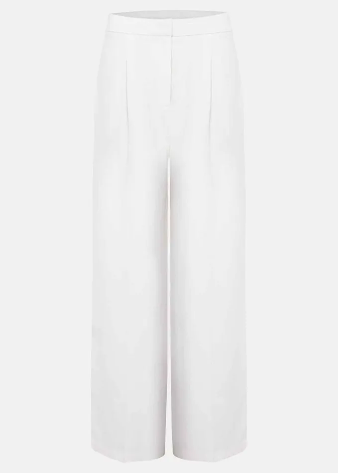 Phase Eight Bianca Wide Leg Suit Trousers Ivory Women Trousers