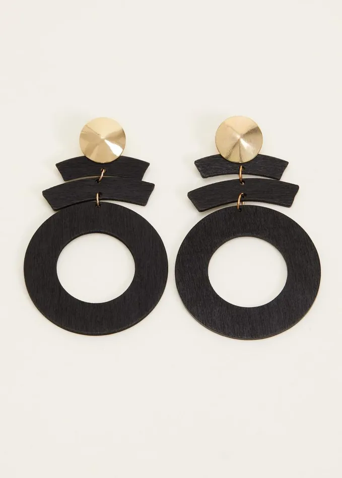 Phase Eight Black Abstract Drop Earrings Black Women Jewellery