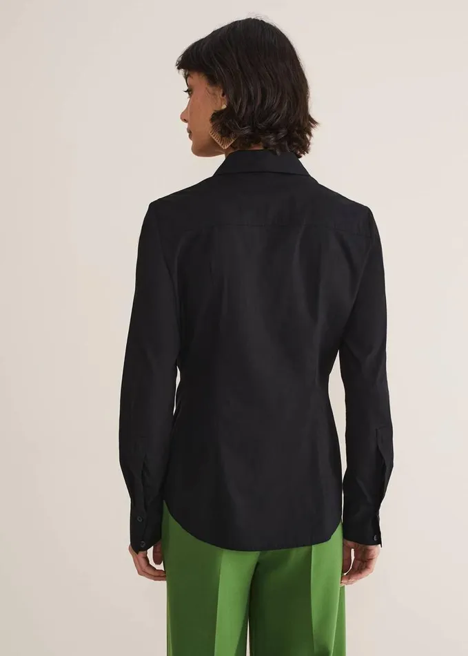 Phase Eight Black Fitted Shirt Black Women Shirts and Blouses