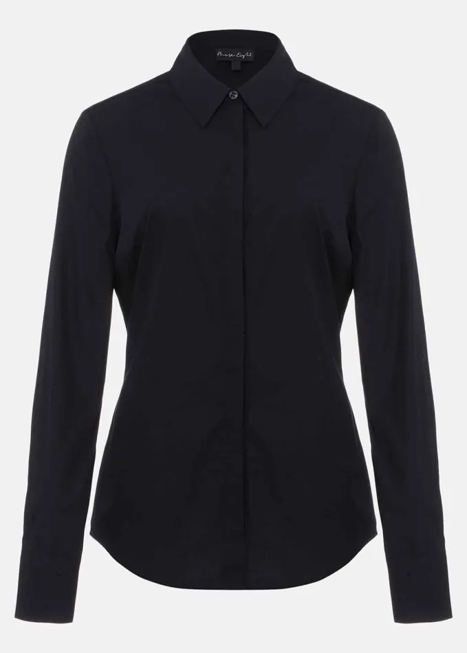 Phase Eight Black Fitted Shirt Black Women Shirts and Blouses