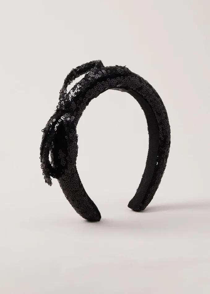 Phase Eight Black Sequin Headband Black Women Fascinators and Hats