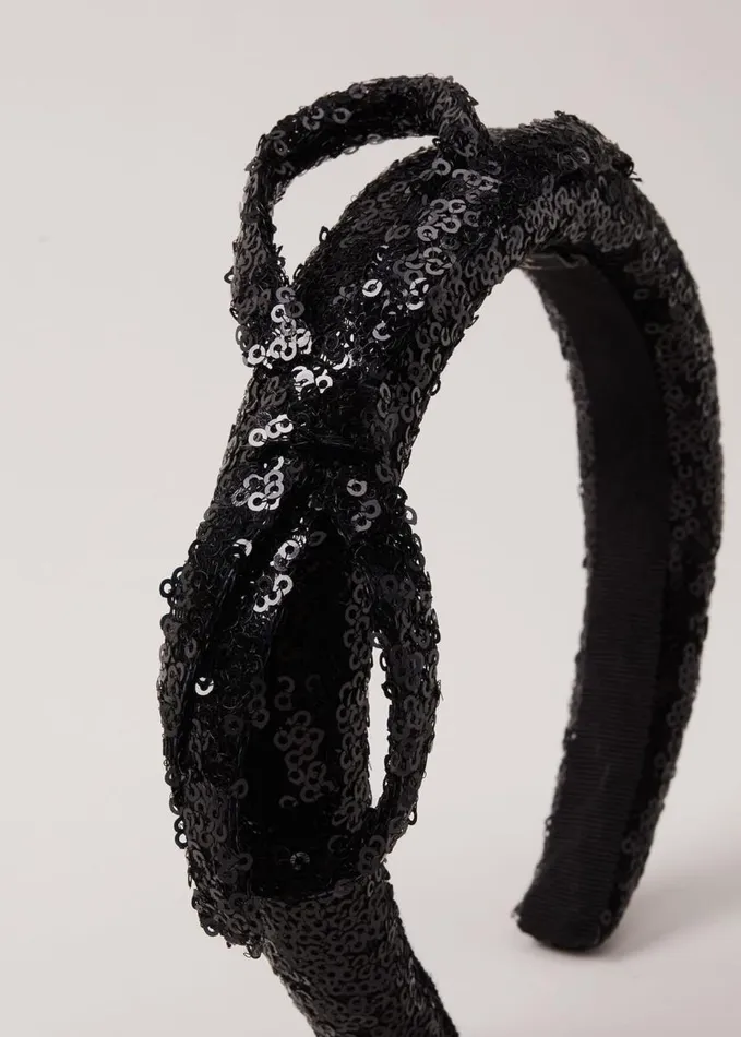 Phase Eight Black Sequin Headband Black Women Fascinators and Hats