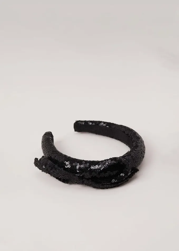 Phase Eight Black Sequin Headband Black Women Fascinators and Hats