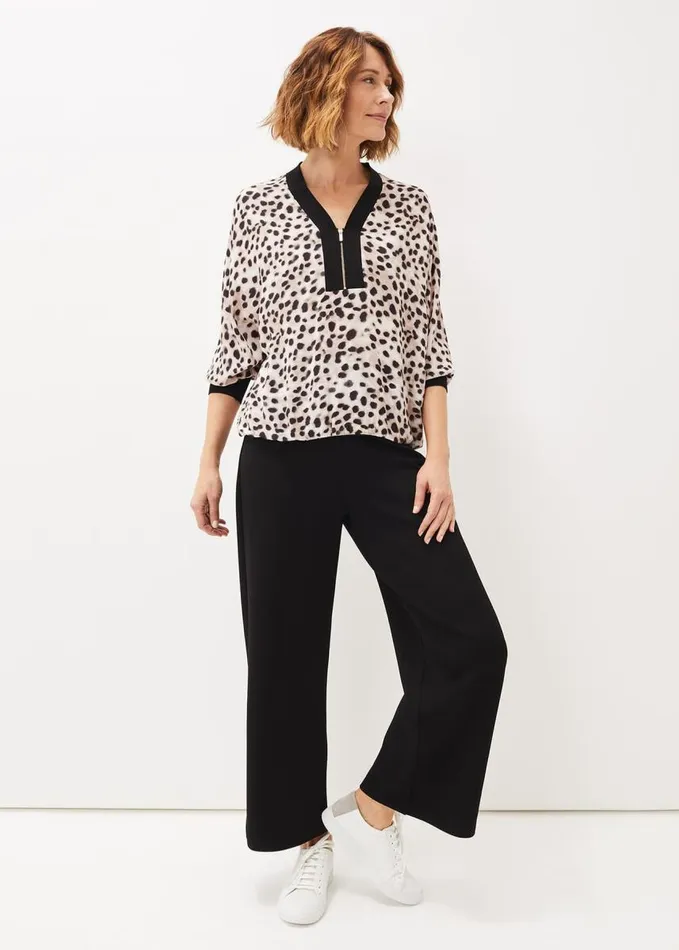 Phase Eight Calla Leopard Print Blouse Multicoloured Women Shirts and Blouses