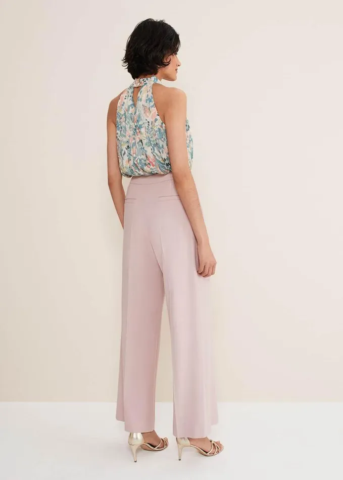Phase Eight Celyn Wide Leg Trousers Pale Pink Women Trousers
