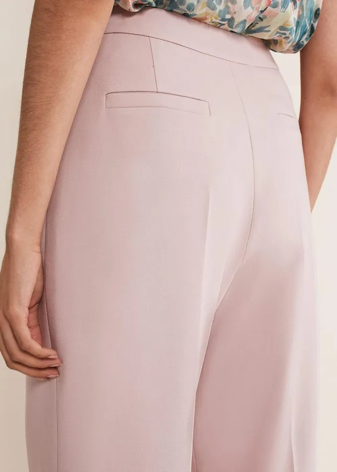 Phase Eight Celyn Wide Leg Trousers Pale Pink Women Trousers
